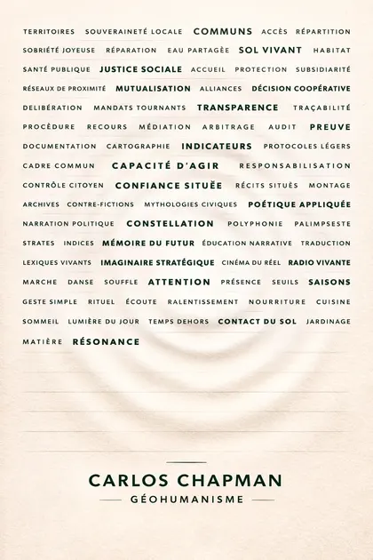 Affiche typographique Mots Radio du Futur.