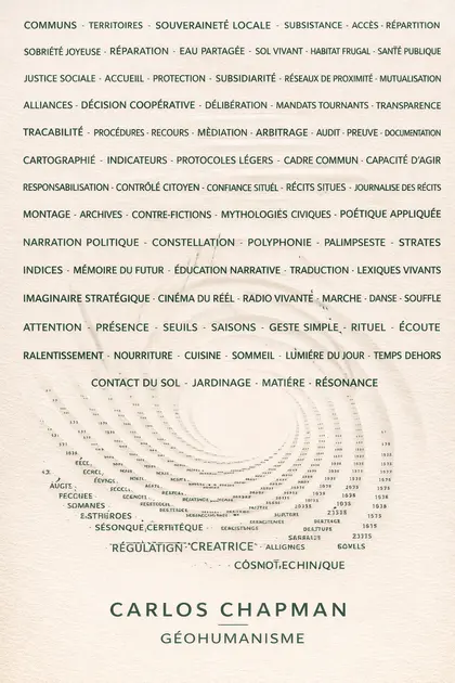 Affiche typographique Mots Radio du Futur en onde.